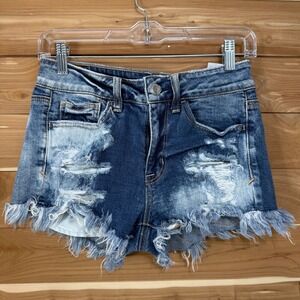 American Eagle Outfitters Hi-Rise  Denim Distressed Jean‎ Shorts Womens size 4
